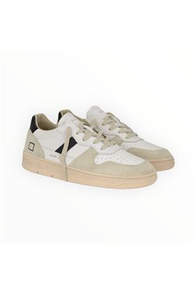 Sneaker uomo  in pelle colore bianco DATE | COURT 2.0-WHITE BLACK